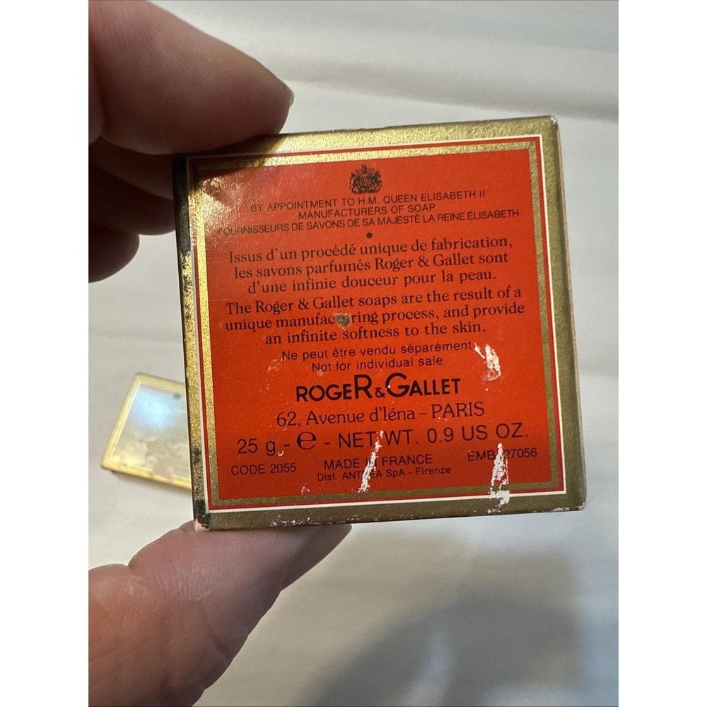 Vintage RogeR & Gallet Perfumed Hand Soap Tea Rose Carnation Orchid Sandal Wood - Picture 4 of 6